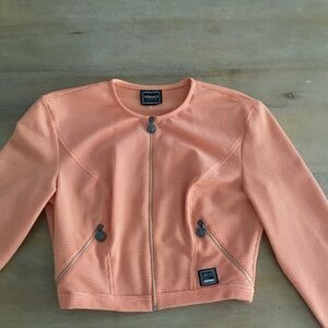Vintage Versace Peach Textured Women's Blazer from Milano Italy